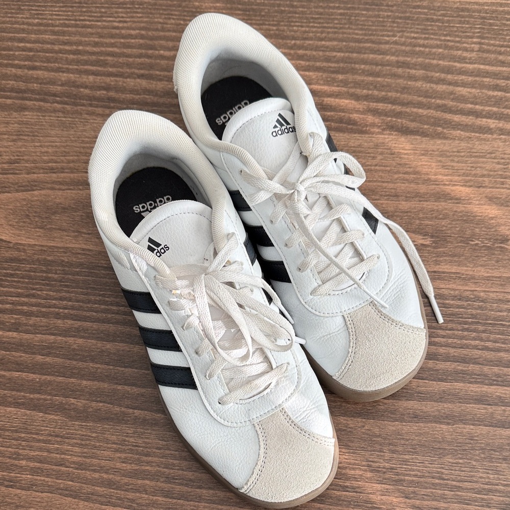 adidas White and Black Retro Low-Top Sneakers